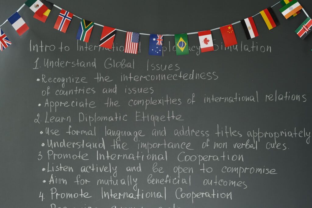 Background de banderas y. pizarra